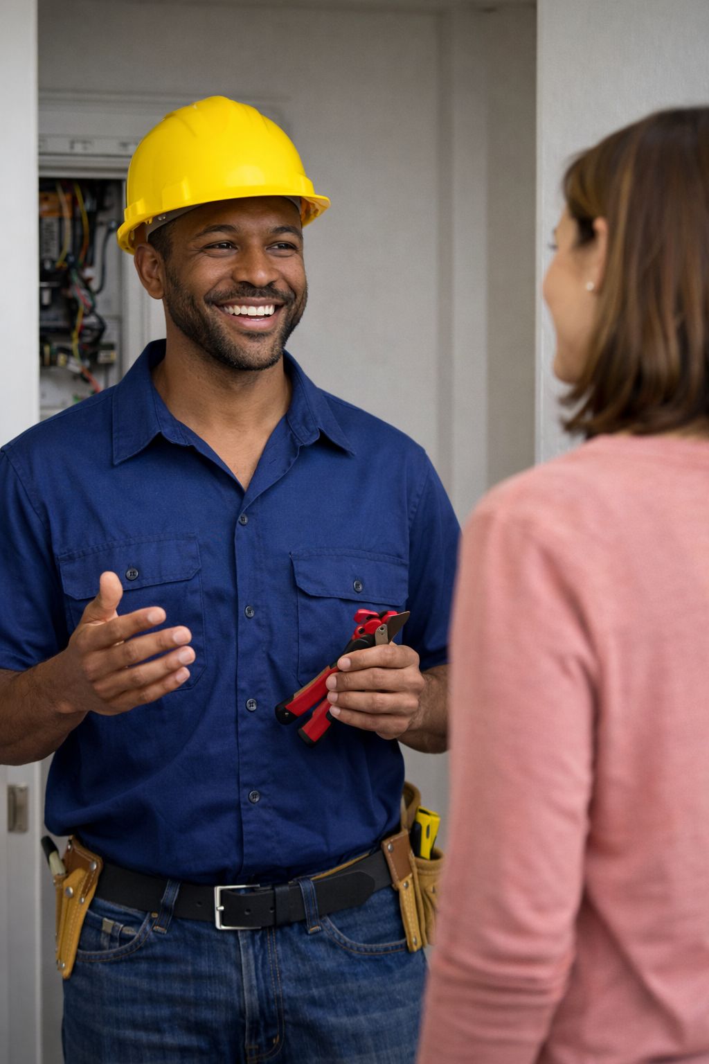 Electrician at work